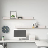 Wall Shelves 2 pcs White 110x11x9 cm Solid Wood Pine 823610