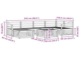 Outdoor Sofa Set 7 pcs White Polyester 3392169