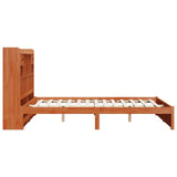 Bookcase Bed Frame Wax Brown 200 x 160 cm Solid Pine Wood 3422743