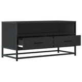 TV Cabinet Black 80x34.5x40 cm Engineered Wood and Metal 848809