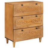 Sideboard 2 pcs 120 x 33.5 x 75 cm Solid mango wood Brown 3310064