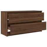 ZNTS TV Cabinet Brown Oak 100x35x54 cm Engineered Wood 861811