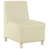 Modular Sofa Unit Armless Cream 55 x 74 x 82 cm Faux Leather 4108488