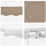 Retractable Awning Manual Beige 350 x 250 cm Fabric 3330339