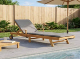 Sun Lounger 100% Polyester Solid-Teak 42032674