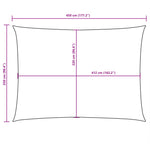 ZNTS Sunshade Sail Oxford Fabric Rectangular 2.5x4.5 m Orange 135703