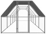 Outdoor Chicken Cage 2x10x2 m Galvanised Steel 3089322