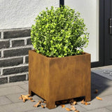 ZNTS Garden Planters 2 pcs 30x30x30 cm Weathering Steel 851198