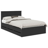 Bed Frame with Drawer Black 120 x 190 cm Engineer Wood 3410729