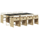 Garden Dining Set Beige, Black, Cream White 3211102