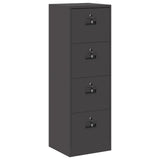 File Cabinet Black 45.5 x 42 x 139 cm Cold-Rolled Steel 891622