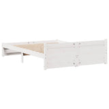 Bed Frame without Mattress White 120x200 cm Solid Wood Pine 3301687