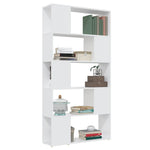 Book Cabinet Room Divider White 80x24x155 cm Engineered Wood 809143