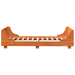 ZNTS Bed Frame without Mattress Wax Brown 100x200 cm Solid Wood Pine 850775
