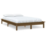 820544 Bed Frame without Mattress Honey Brown 140x200 cm Solid Wood