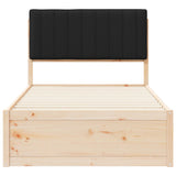 Bed Frame with Upholstered Headboard Black 100 x 200 cm 877791