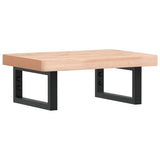 Basin Shelf Wall Mounted Steel and Solid Wood Beech 3302325
