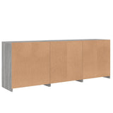Sideboard with LED Lights Grey Sonoma 181.5x37x67 cm 3209007