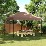 ZNTS Foldable Party Tent Pop-Up Brown 410x279x315 cm 4005012