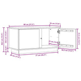 TV Cabinet Wax Brown 80 x 35 x 40.5 cm Solid Pine Wood 867157