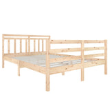 Bed Frame without Mattress Double Solid Wood 3100629