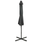 Cantilever Garden Parasol with Pole and LED Lights Anthracite 300 cm 312330