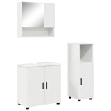 Bathroom Furniture Set 3 pcs White Engineered wood & Metal 3392943