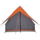 Family Tent with Roof Grey and Orange 220 x 220 x 184 cm 4100675