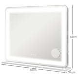 HOMCOM Vanity Mirror with Lights, Large Lighted Makeup Mirror with 3 Colour Lighting Modes, 10X T3398P378889