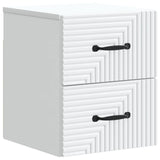Wall-Mounted Bedside Cabinet 2 pcs White 34.5 x 33 x 40 cm 898636