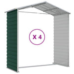 Garden Shed Green 191x385x198 cm Galvanised Steel 3188234