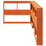 Bookcase Headboard L-Shaped Wax Brown 90 cm Solid Wood Pine 859276