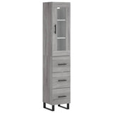Highboard Grey Sonoma 34.5x34x180 cm Engineered Wood 3199263