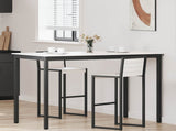 Bar Table White 150 x 80 x 105 cm Solid Pine Wood 892810