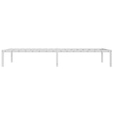Metal Bed Frame without Mattress White 107x203cm 373669