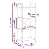 Bookshelf Smoked Oak 56 x 34 x 133.5 cm Engineered Wood 883870