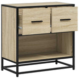 Bedside Cabinet Sonoma Oak 60x31x60 cm Engineered Wood and Metal 848695