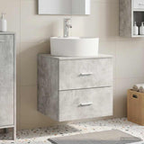 Wall-Mounted Sink Vanity Concrete Grey 49.5 x 44.5 x 65 cm 890297
