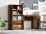 Desk with Drawer with Shelf with Storage 2 pcs Old Wood 3337303