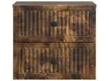 Wall-Mounted Bedside Cabinet Smoked Oak 33 x 34.5 x 40 cm 897965