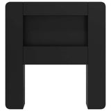 Headboard Cabinet with Storage Black Engineered Wood 8001247