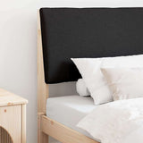 Upholstered Headboard Black 90 cm Solid Pine Wood 879306