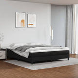 Box Spring Bed Frame Black Super King Faux Leather 3121185