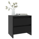Bedside Cabinets 2 pcs Black 45x34.5x44.5 cm Engineered Wood 809848