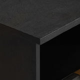 ZNTS Bedside Cabinet Black 40x33x46 cm Engineered Wood 4017654