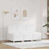 Modular Sofa Unit Armless 3 pcs White 55 x 74 x 82 cm 3399819