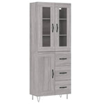 Highboard Grey Sonoma 69.5x34x180 cm Engineered Wood 3198695