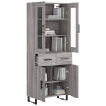 Highboard Grey Sonoma 69.5x34x180 cm Engineered Wood 3198559
