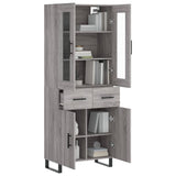 Highboard Grey Sonoma 69.5x34x180 cm Engineered Wood 3198559