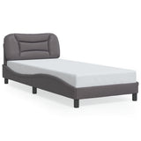 Bed Frame with LED without Mattress "Hvar" Grey 90x200 cm 3213909
